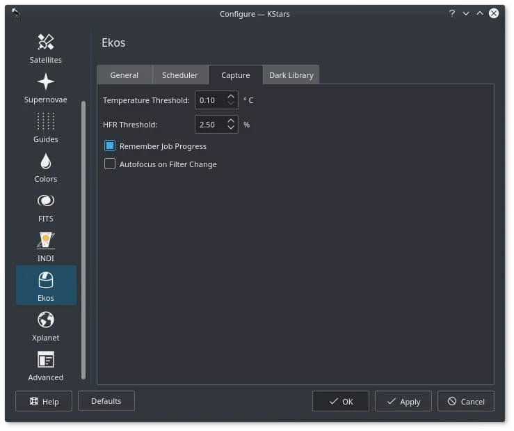 Capture Options