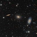 Draco Triplet Galaxies<br />Telescopio di acquisizione: 2x GSO RC8" f/8 RC8"<br />Camera di acquisizione: 2x QHYCCD QHY183M<br />Montatura: 2x Sky-Watcher + Rowan Astronomy N-EQ6 mod toothed belt by rowan astronomy<br />Telescopio di guida:GSO RC8" f/8 RC8"<br />Camera di guida:Imaging Source DMK 21AU618<br />Riduttore di focale: astrophisics ccdt67<br />Software:KStars Ekos/INDI, StarPI ,  Pleiades Astrophoto, S.L. PixInsinght 1.8 RC7 and Photoshop<br />Filtri:Baader Planetarium LRGB 1.25" ,  Hutech IDAS LPS V4.<br />Lumunanza 39x1200 + 150x420 + 200x60s<br />RGB 60x420 bin 1x1 <br />The immagines acquisitions of Alessandro Pensato and Giosi Amante<br />Location: Piano Battaglia (Pa) Italy