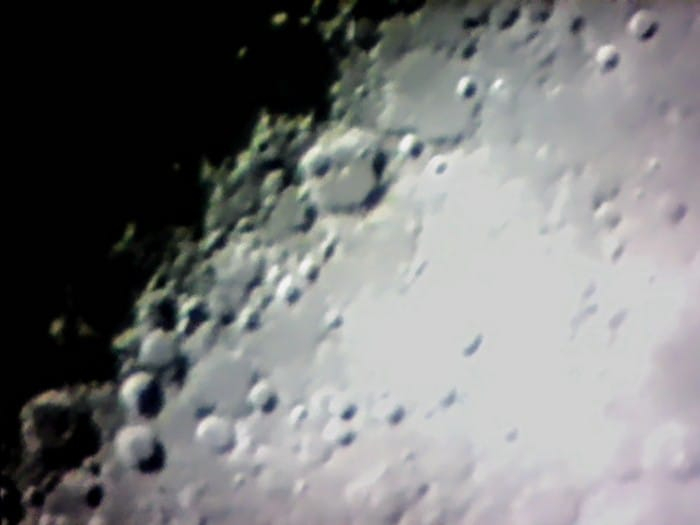 moon using webcam and telescope